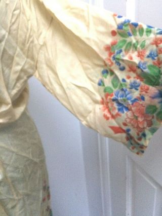 Antique Vintage Silk Pongee 1920’s Robe 8