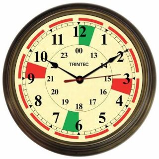 Trintec Com - 01 - Pws 14” Antique Brass Post - War Ships Radio Room Sector Clock