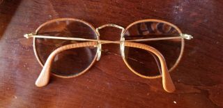Vintage B&L Ray Bans made in USA Model: Metal Leathers Med Brown Changeable 5