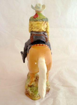 Vintage Beswick Model 1377 Palomino Horse Figurine w/Mounted Cowboy 3