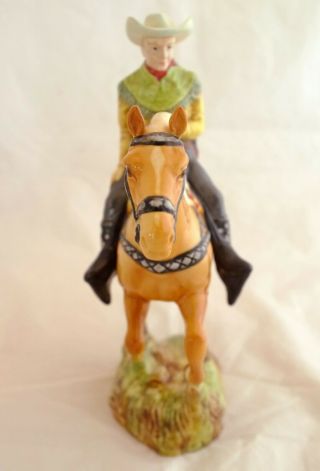 Vintage Beswick Model 1377 Palomino Horse Figurine w/Mounted Cowboy 5