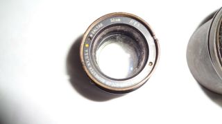 2 Vintage Baltar 50 mm Lenses Yellow Dot Lenses / /Fungus 4