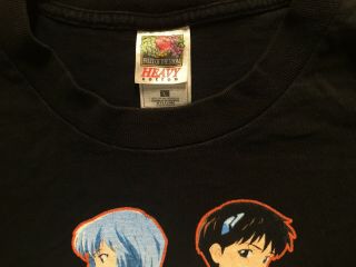Vintage Neon Genesis Evangelion T Shirt Anime Akira Large Hook Ups 3