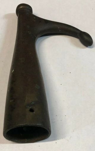 HEAVY DUTY BRONZE NAUTICAL BOAT HOOK FOR GRABBING CLEAT LINES 6 3/4” LONG 4