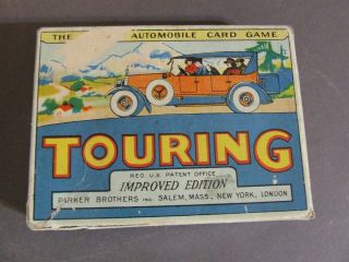 Antique Parker Brothers Touring Automobile Card Game 1926