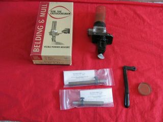 Belding & Mull " Visible " Powder Measure Vintage With Accessories