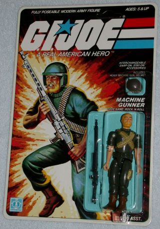 G.  I.  Joe “machine Gunner” Code Name: Rock ‘n Roll 1982 Moc Vintage Hasbro 6110