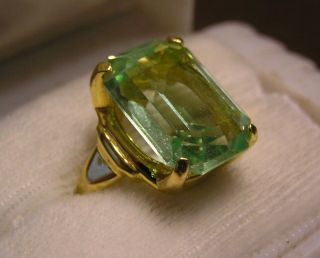 Fabulous Rare & Huge 12 Carat Uranium Glass Vendome Pat Peridot Green