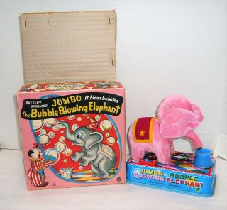 Vintage Japan Jumbo The Bubble Blowing Elephant W/box