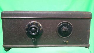 ATWATER KENT Model 46 Green Black Painted Metal Vintage 1929 TUBE RADIO 3