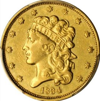 Classic Head Half Eagle $5 Dollars 1834 Philadelphia Plain 4 Xf Pcgs Rare Gold