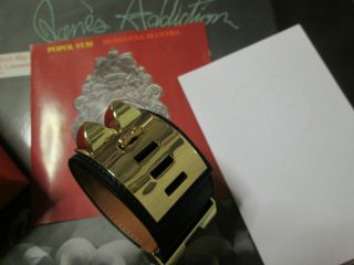 Vintage Hermes Collier De Chien Bracelet CDC Black / Noir and Gold 4