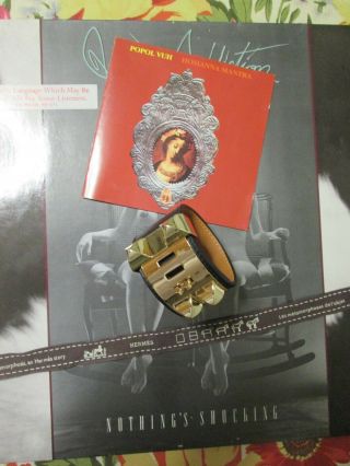 Vintage Hermes Collier De Chien Bracelet CDC Black / Noir and Gold 7