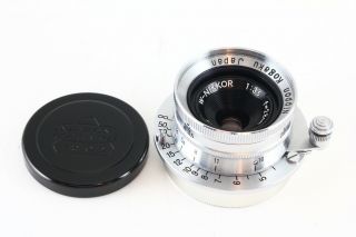 [Rare ] Nikon W - NIKKOR 2.  8cm 28mm f/3.  5 Lens Leica L39 Screw Nippon Kogaku 5400 12