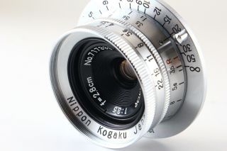 [Rare ] Nikon W - NIKKOR 2.  8cm 28mm f/3.  5 Lens Leica L39 Screw Nippon Kogaku 5400 2