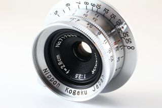 [Rare ] Nikon W - NIKKOR 2.  8cm 28mm f/3.  5 Lens Leica L39 Screw Nippon Kogaku 5400 3