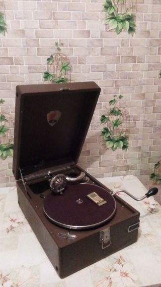 Vintage Ussr Gramophone Phonograph Portable Record Player Molot 1940 " S (ex)