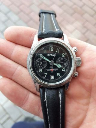 Vintage Buran Poljot Chronograph Pilot 