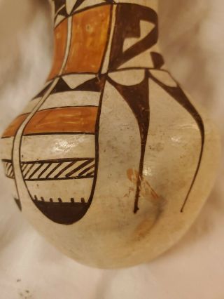 Antique Acoma Pottery 1920s Vase,  Old Native American indian Pottery 12