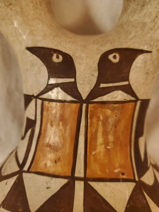 Antique Acoma Pottery 1920s Vase,  Old Native American indian Pottery 3