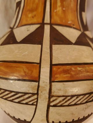 Antique Acoma Pottery 1920s Vase,  Old Native American indian Pottery 4