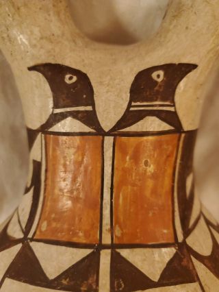 Antique Acoma Pottery 1920s Vase,  Old Native American indian Pottery 5