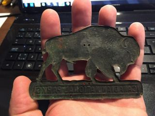 EXTREMELY RARE 1920 ' S BUFFALO LICENSE PLATE TOPPER NATIONAL PARK TIN SIGN CANADA 2