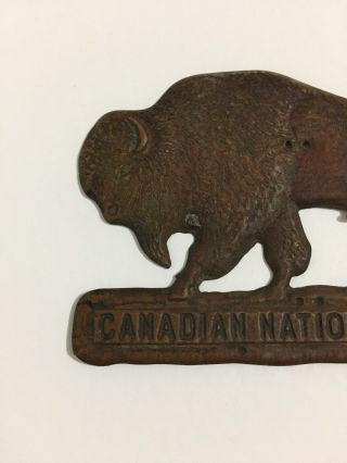 EXTREMELY RARE 1920 ' S BUFFALO LICENSE PLATE TOPPER NATIONAL PARK TIN SIGN CANADA 5