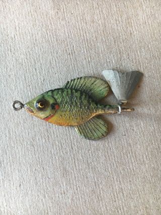 Ultra Rare Vintage Tin Lizzy Pumpkinseed Fishing Lure Arbogast.