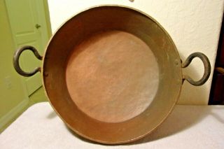 Vintage French Copper Mixing Bowl Jam Candy Preserve Confiture Pot Pan 6