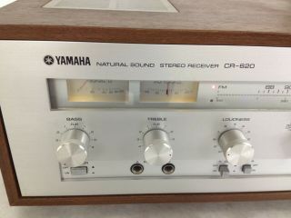 Vintage Yamaha CR - 620 Natural Sound Stereo Receiver w/Wooden Case & 6