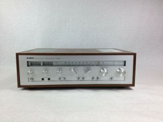 Vintage Yamaha CR - 620 Natural Sound Stereo Receiver w/Wooden Case & 8