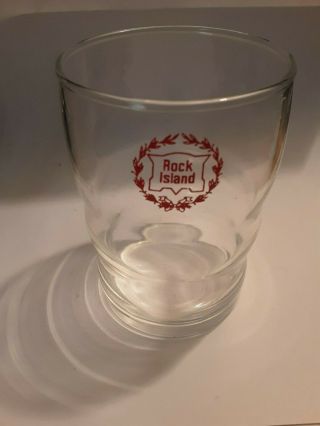 Vintage Rock Island Railroad Water Glass