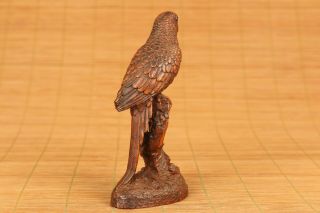 antique true to life old boxwood parrot statue figure collectable netsuke gift 5