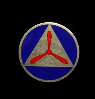 Wwii Us Civil Air Patrol Cap Garrison / Side Cap Badge Insignia Pin – Sterling