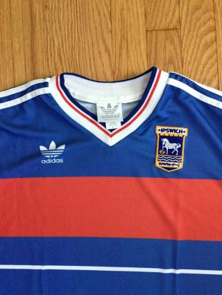 Ipswich Town Adidas Vintage Football Shirt Pioneer Nos 1984 1986 1988 Large