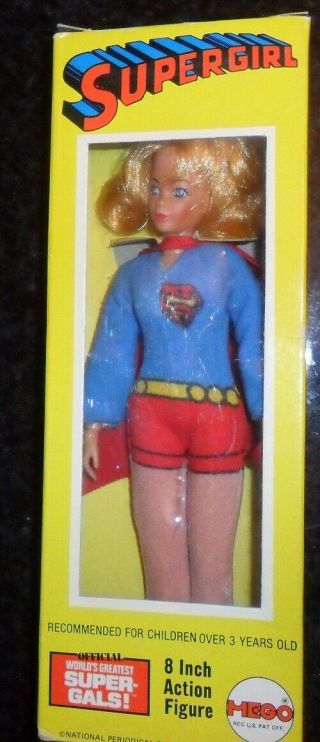 Vintage Mego Supergirl Mib - Silk Screen Version - All - Look