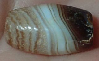 15.  5mm Very Rare Ancient Indo - Tibetan Sulemani Chung Agate Bead,  S240