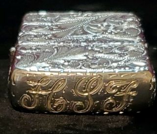 Zippo Lighter vintage engraved sterling/gold badge York sheriff 11