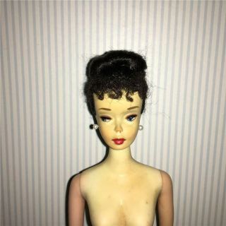 Vintage 3/ 4 Transitional Barbie Raven Hair Updo - Brown Eyeliner - A9