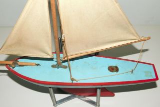 Vintage Birkenhead STAR YACHT SY3 Pond Sail Boat w/ Heavy Metal Keel England 4