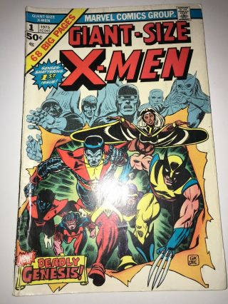 Giant - Size X - Men 1 Vintage Marvel Comic Key 1st Team,  Storm,  Colossus 1975