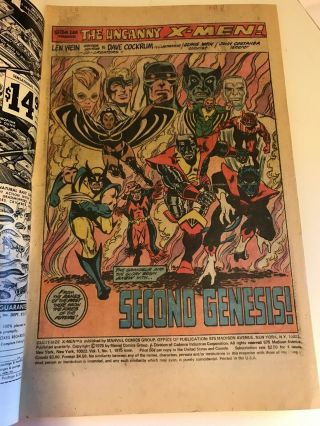 Giant - Size X - Men 1 VINTAGE Marvel Comic KEY 1st Team,  Storm,  Colossus 1975 6