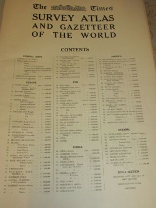 Antique Book Of The Times Survey Atlas Of The World - 1922 3