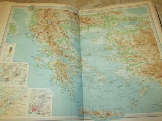 Antique Book Of The Times Survey Atlas Of The World - 1922 7