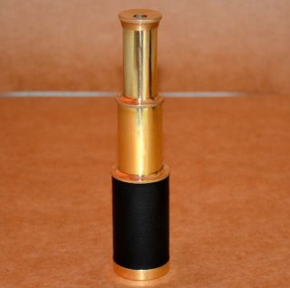 Brass 6 " Telescope Collectible Vintage Style Pirate Spyglass Telescope Leather