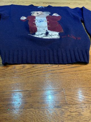 Vintage Polo Ralph Lauren Bear Knit Sweater Grandpa Bear Knit FLAWLESS L 6