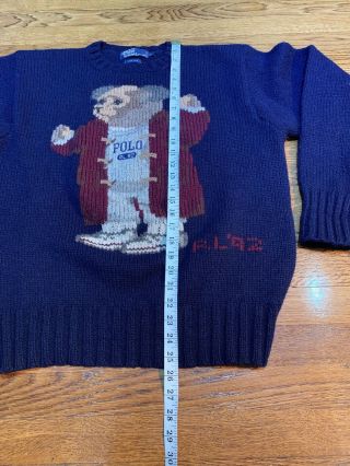 Vintage Polo Ralph Lauren Bear Knit Sweater Grandpa Bear Knit FLAWLESS L 7