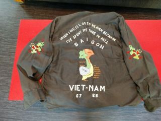 Vintage Vietnam War Souvenir Jacket Tour 1960 