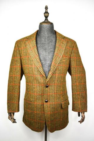 Vtg Mens Rare Orvis Highland Tweeds Tailored Wool Sports Coat Jacket Usa 42r Euc